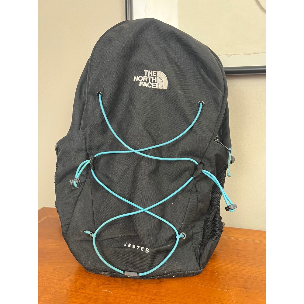 The North Face Jester Backpack Black Teal Bungee FlexVent Laptop Bag NF0A3KV7